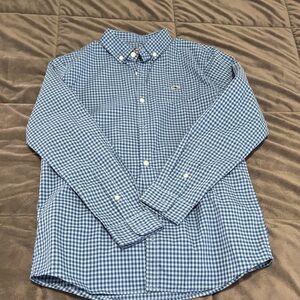 NWT Boy's Vineyard Vines Blue Gingham Button-Down Shirt
